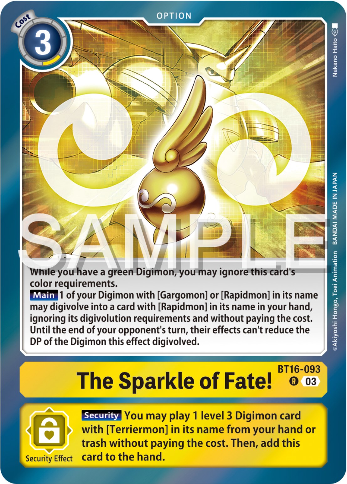 The Sparkle of Fate! [BT16-093] [Beginning Observer] | Red Riot Games CA