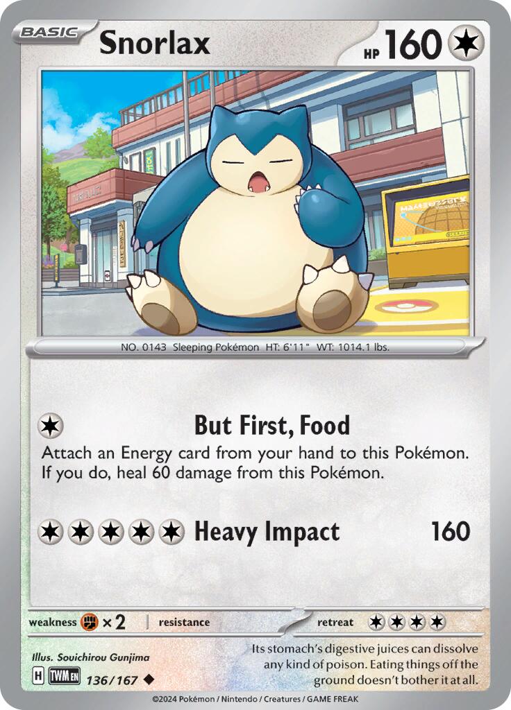 Snorlax (136/167) [Scarlet & Violet: Twilight Masquerade] | Red Riot Games CA