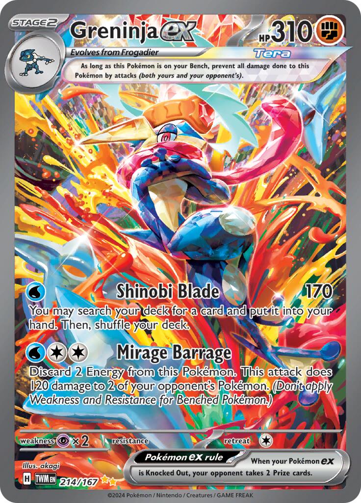 Greninja ex (214/167) [Scarlet & Violet: Twilight Masquerade] | Red Riot Games CA