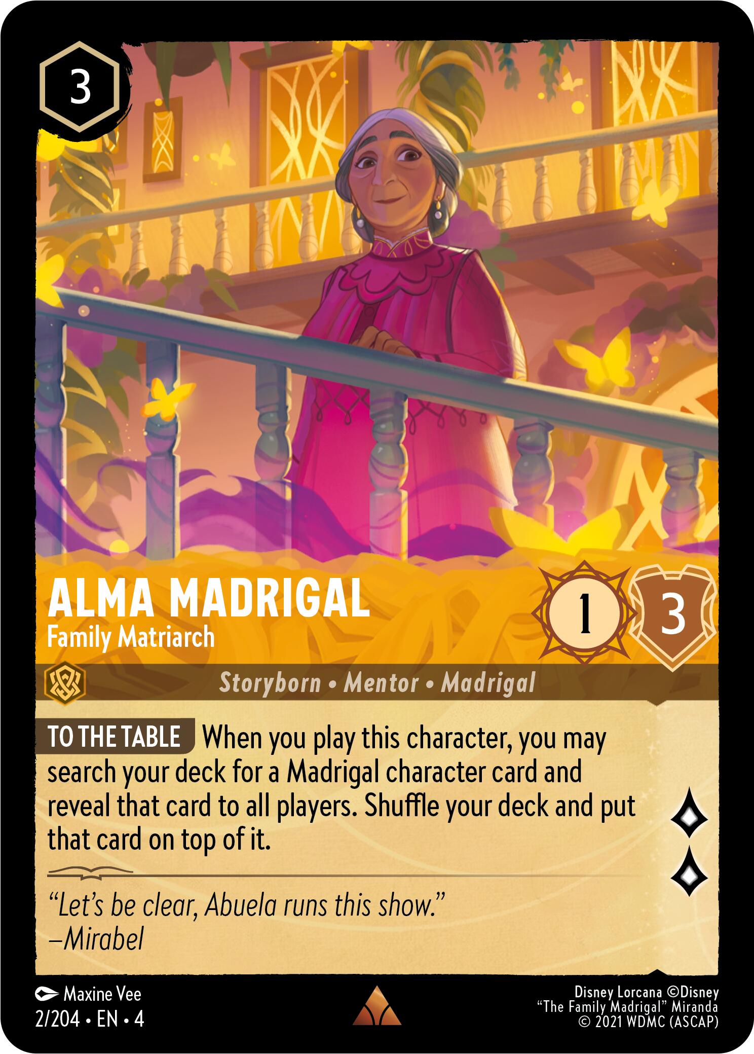 Alma Madrigal - Family Matriarch (2/204) [Ursula's Return] | Red Riot Games CA