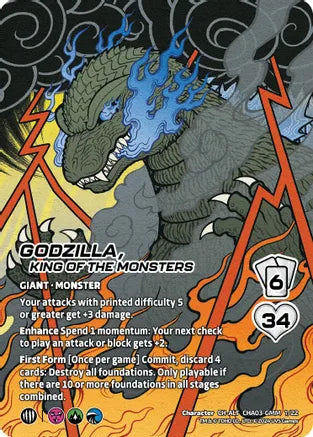Godzilla, King of the Monsters (Alternate Art) - Challenger Series: Godzilla + Mothra | Red Riot Games CA