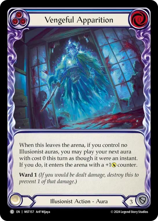 Vengeful Apparition (Blue) [MST157] (Part the Mistveil)  Rainbow Foil | Red Riot Games CA