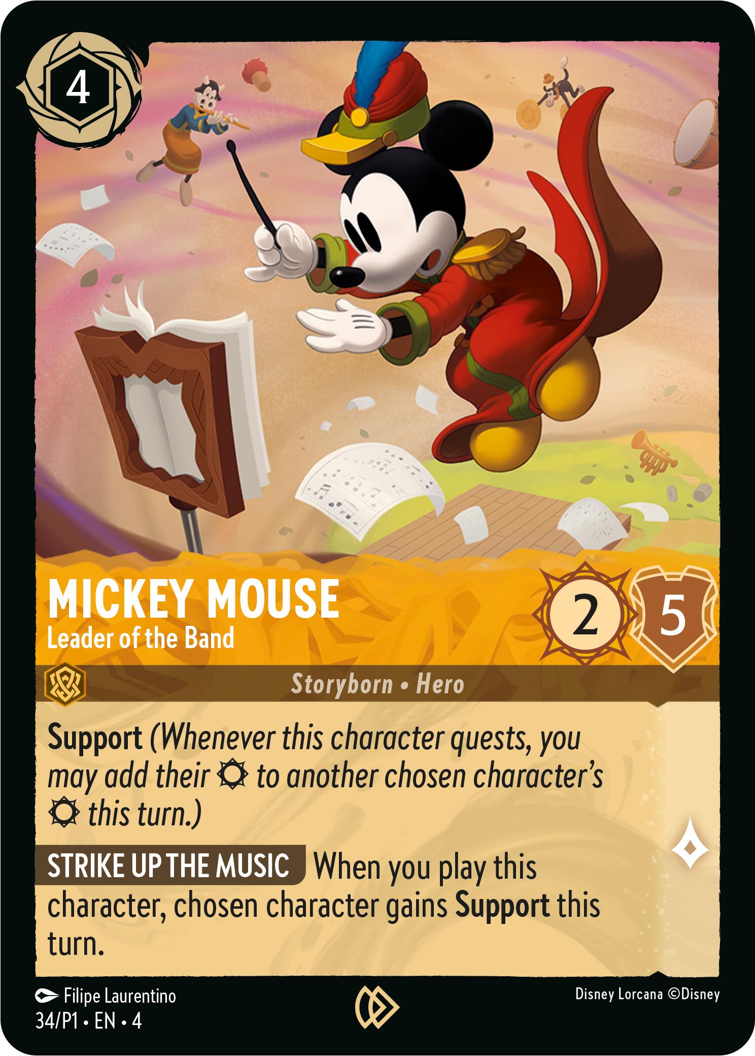 Mickey Mouse - Leader of the Band (34) [Promo Cards] | Red Riot Games CA