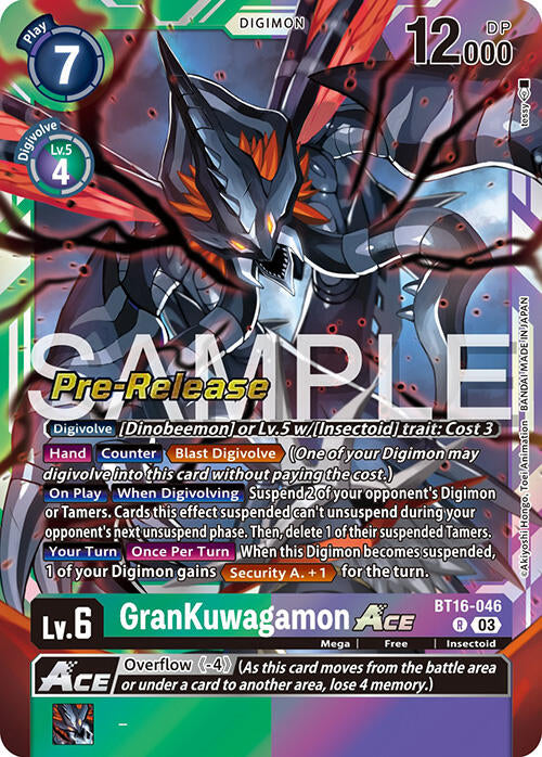 GranKuwagamon Ace [BT16-046] [Beginning Observer Pre-Release Promos] | Red Riot Games CA