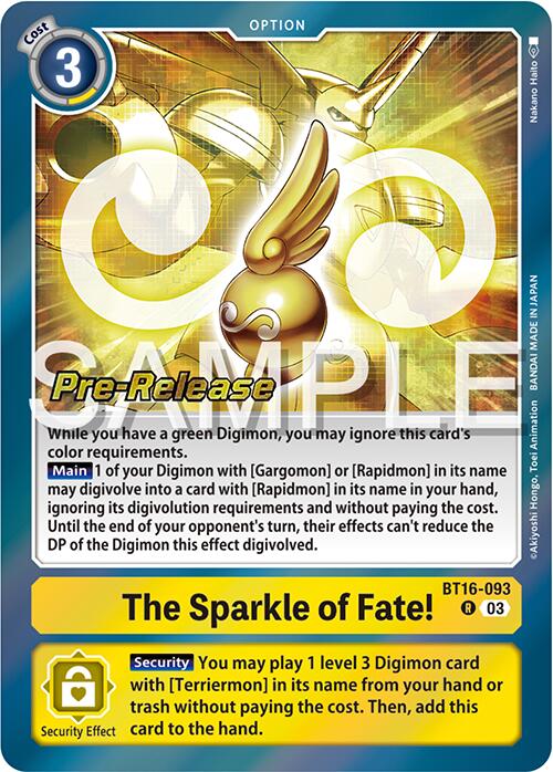 The Sparkle of Fate! [BT16-093] [Beginning Observer Pre-Release Promos] | Red Riot Games CA