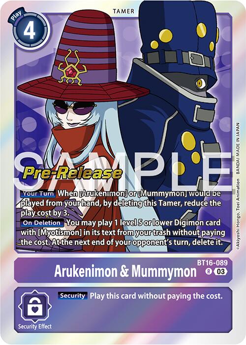 Arukenimon & Mummymon [BT16-089] [Beginning Observer Pre-Release Promos] | Red Riot Games CA