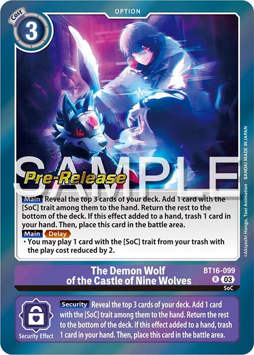 The Demon Wolf of the Castle of Nine Wolves [BT16-099] [Beginning Observer Pre-Release Promos] | Red Riot Games CA
