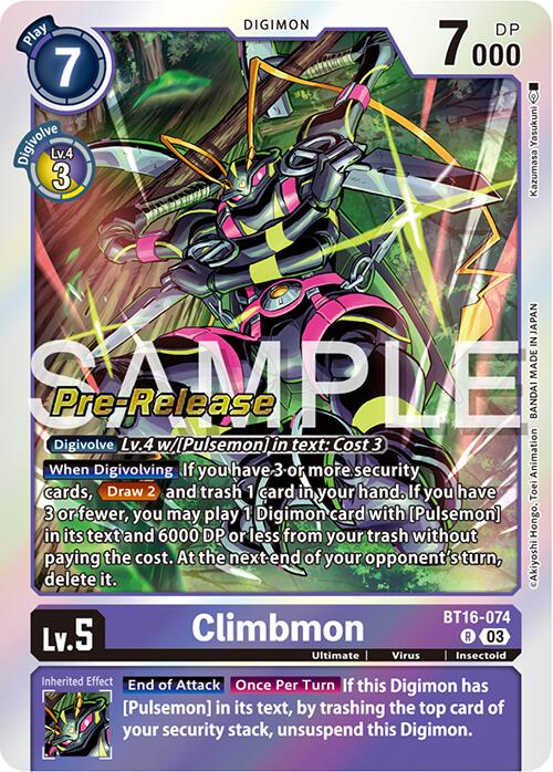 Climbmon [BT16-074] [Beginning Observer Pre-Release Promos] | Red Riot Games CA