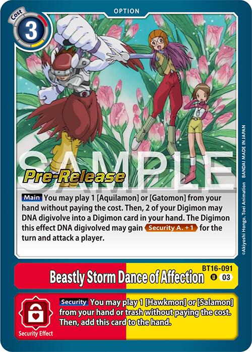 Beastly Storm Dance of Affection [BT16-091] [Beginning Observer Pre-Release Promos] | Red Riot Games CA