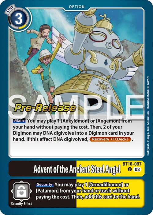 Advent of the Ancient Steel Angel [BT16-097] [Beginning Observer Pre-Release Promos] | Red Riot Games CA