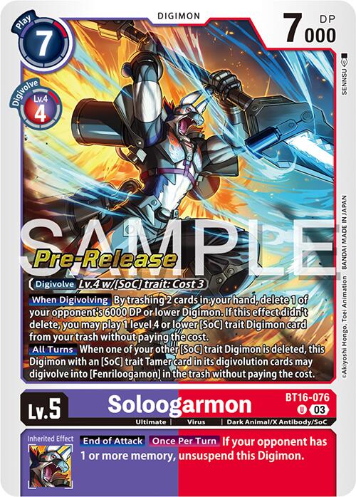 Soloogarmon [BT16-076] [Beginning Observer Pre-Release Promos] | Red Riot Games CA