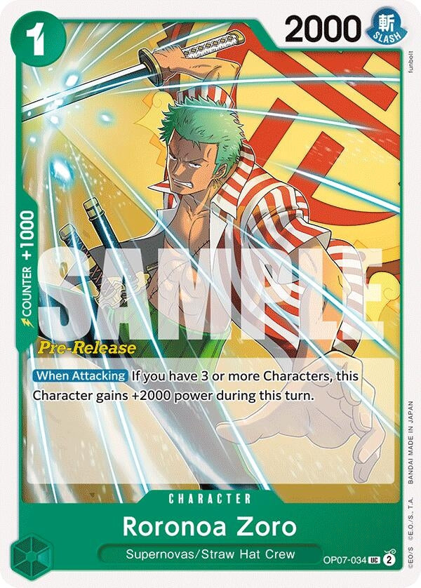 Image for Roronoa Zoro (034) [500 Years in the Future Pre-Release Cards]