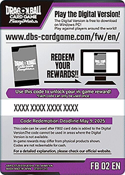 Image for Code Card - Blazing Aura Booster (FB02) [FB02]