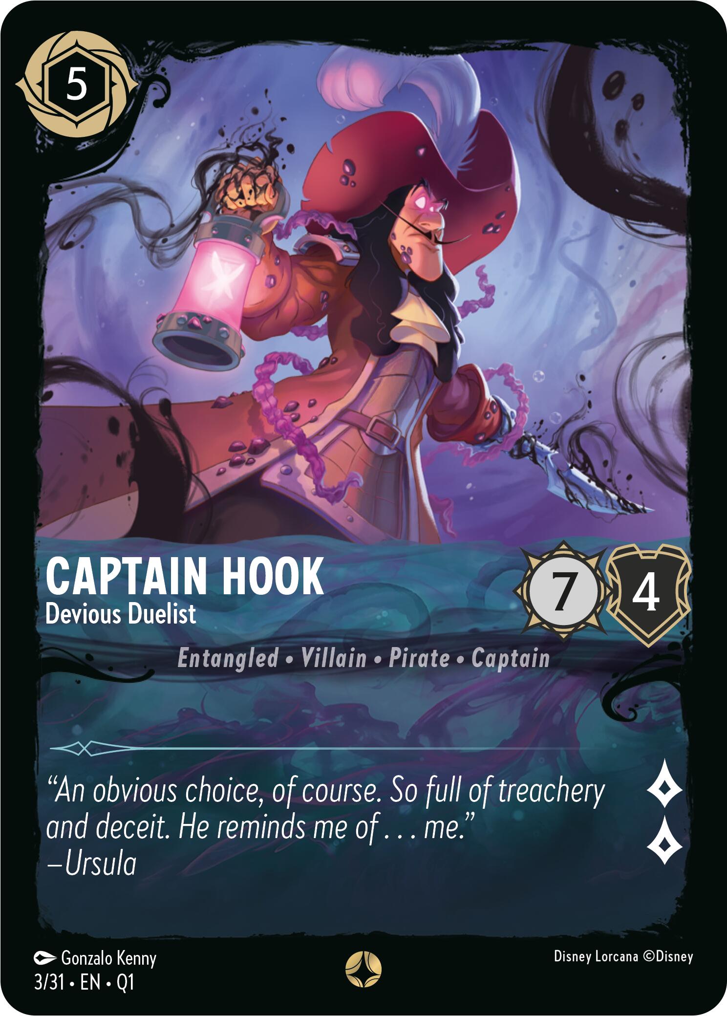 Captain Hook - Devious Duelist (3/31) [Illumineer's Quest: Deep Trouble] | Red Riot Games CA