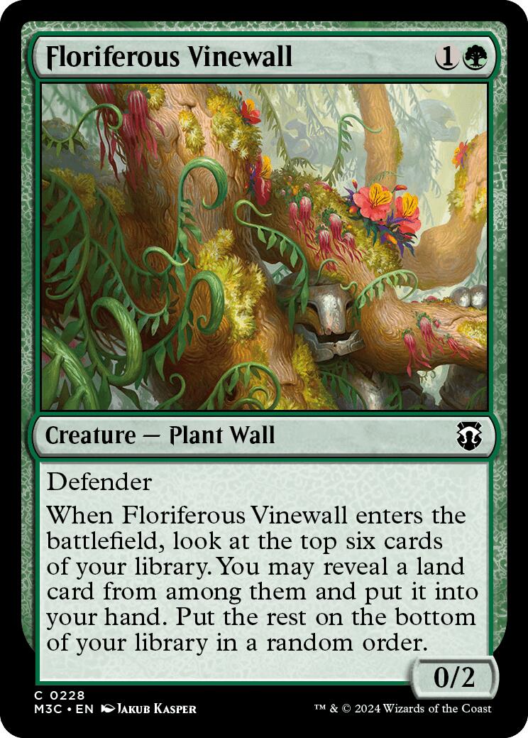 Floriferous Vinewall [Modern Horizons 3 Commander] | Red Riot Games CA