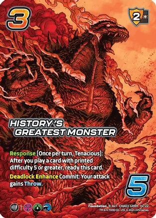 History's Greatest Monster (Alternate Art) - Challenger Series: Godzilla + Mothra | Red Riot Games CA