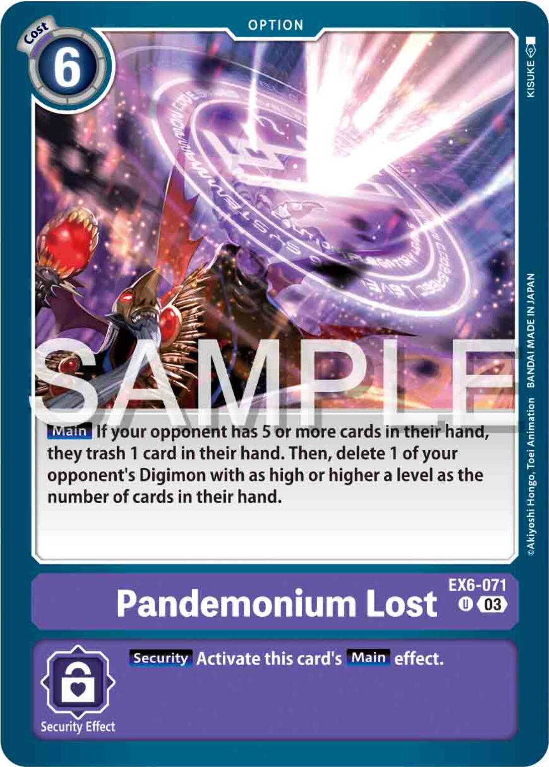 Pandemonium Lost [EX6-071] [Infernal Ascension] | Red Riot Games CA