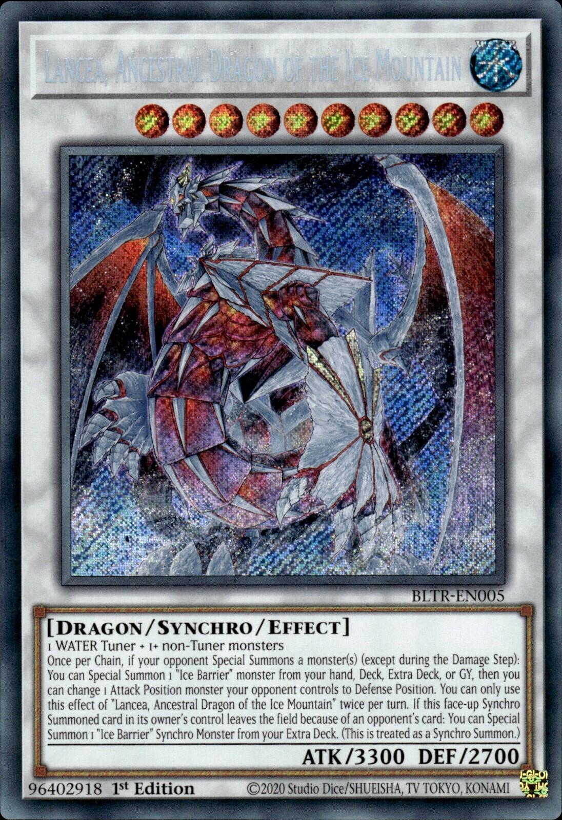 Lancea, Ancestral Dragon of the Ice Mountain [BLTR-EN005] Secret Rare | Red Riot Games CA