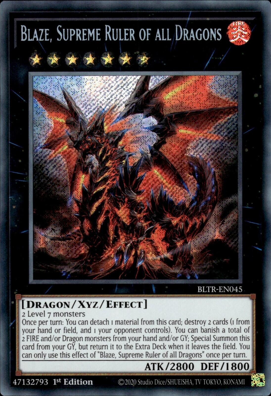 Blaze, Supreme Ruler of all Dragons [BLTR-EN045] Secret Rare | Red Riot Games CA