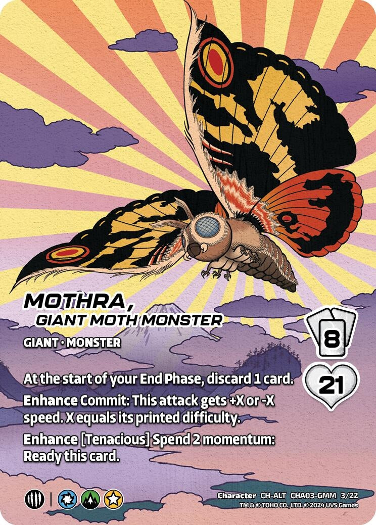 Image for Mothra, Giant Moth Monster (Alternate Art) (CHA03-GMM 3/22)