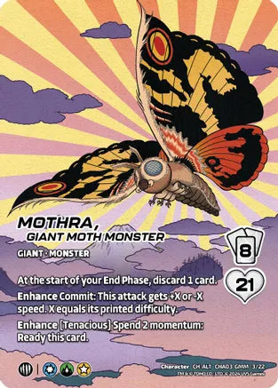Mothra, Giant Moth (Alternate Art) - Challenger Series: Godzilla + Mothra | Red Riot Games CA