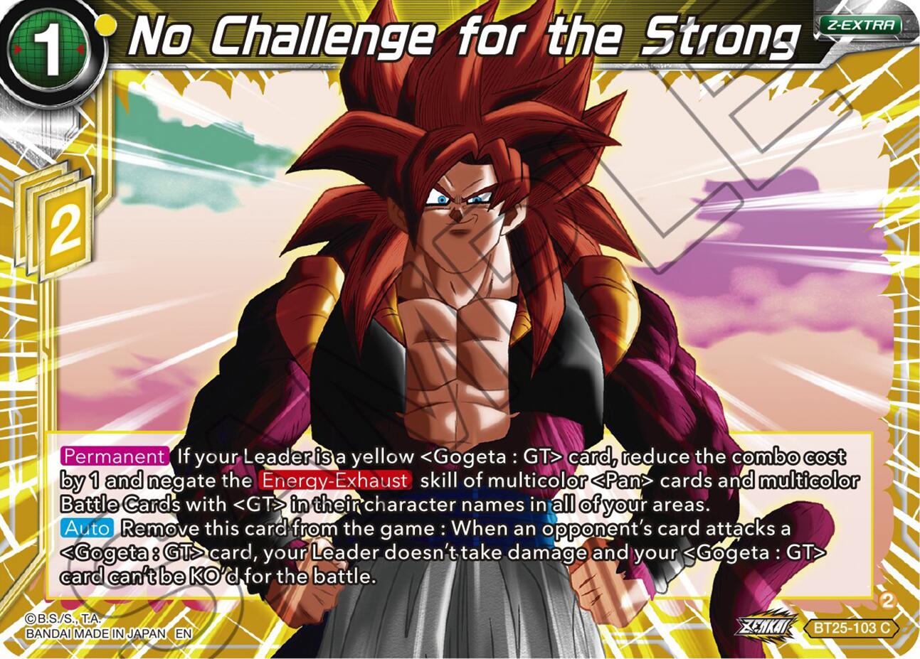 No Challenge for the Strong (BT25-103 C) [Legend of the Dragon Balls] | Red Riot Games CA