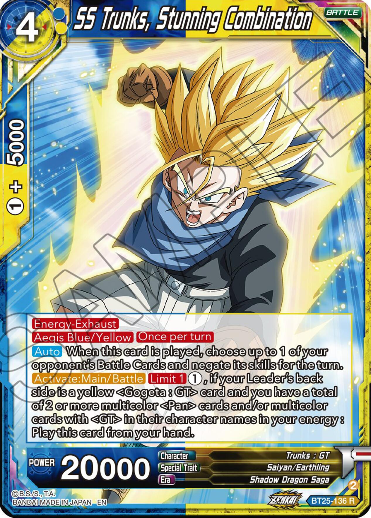 SS Trunks, Stunning Combination (BT25-136) [Legend of the Dragon Balls] | Red Riot Games CA