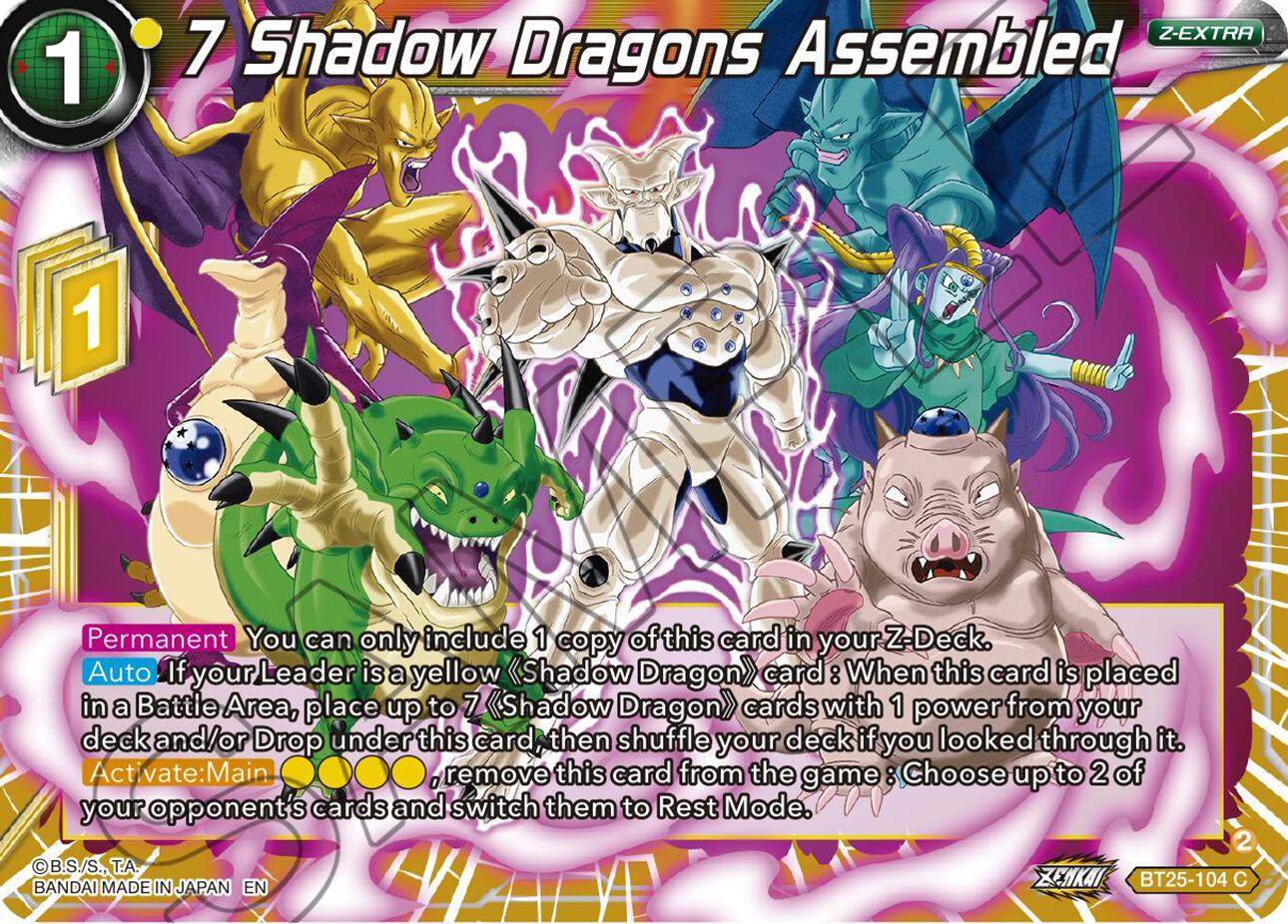7 Shadow Dragons Assembled (BT25-104) [Legend of the Dragon Balls] | Red Riot Games CA