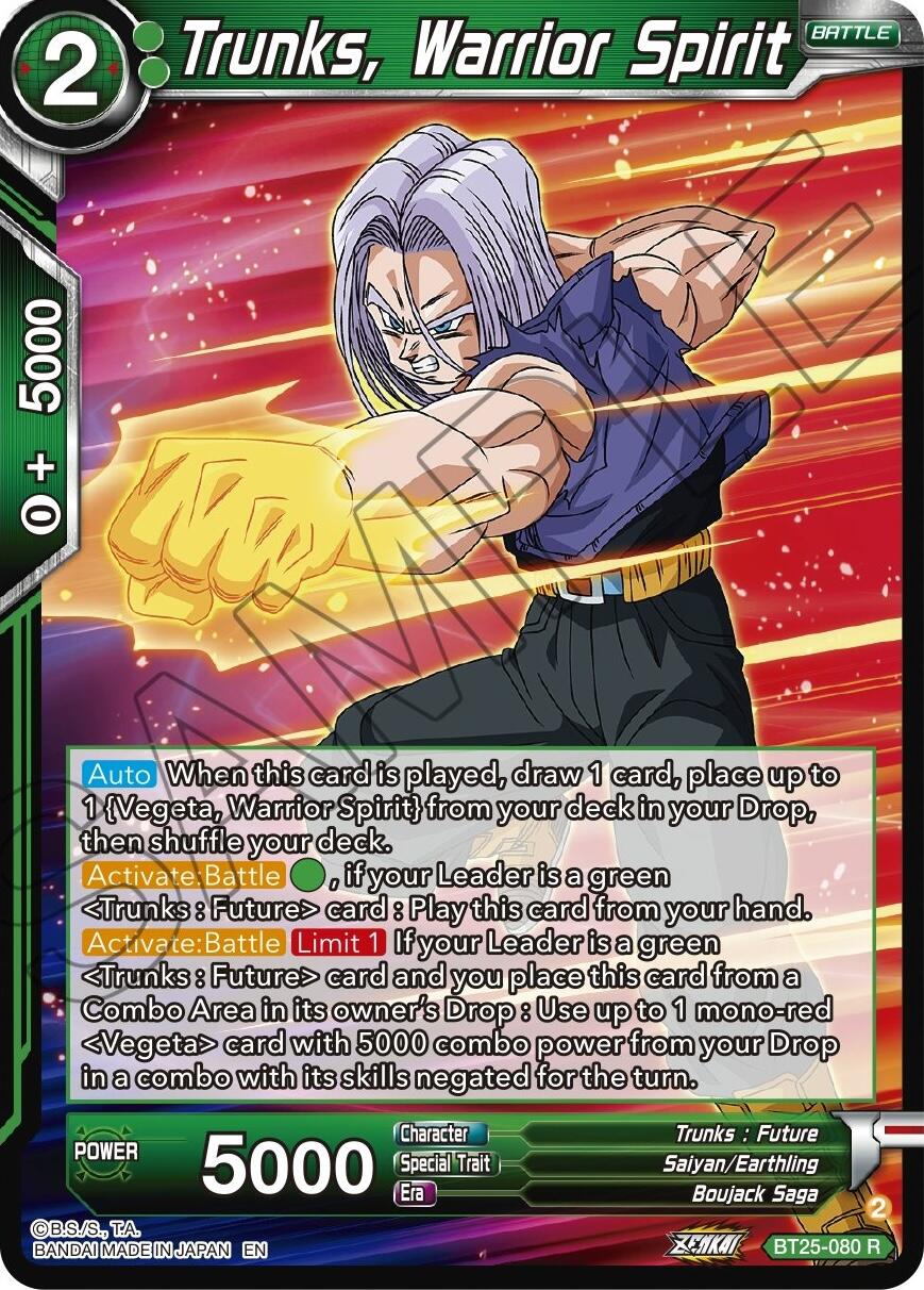 Trunks, Warrior Spirit (BT25-080) [Legend of the Dragon Balls] | Red Riot Games CA