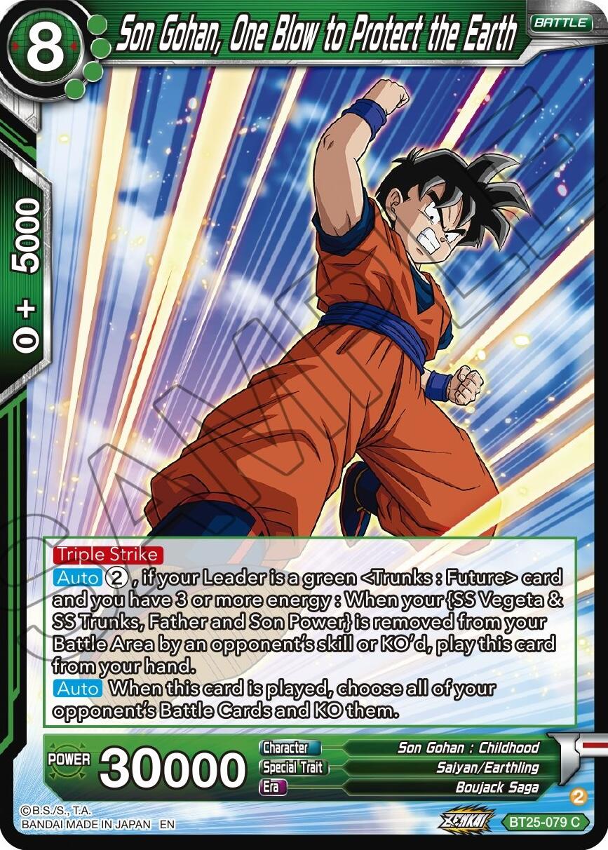 Son Gohan, One Blow to Protect the Earth (BT25-079) [Legend of the Dragon Balls] | Red Riot Games CA
