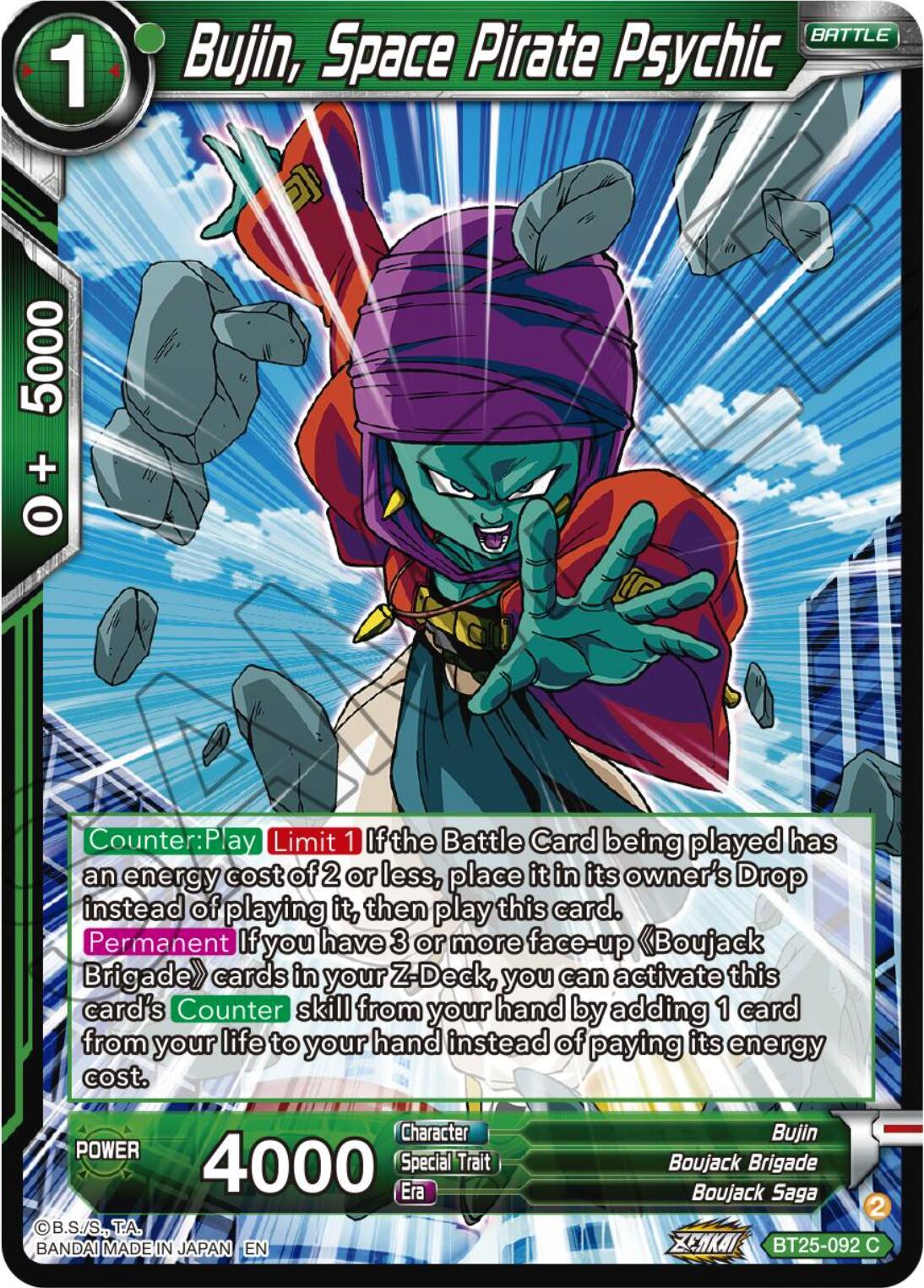 Bujin, Space Pirate Psychic (BT25-092) [Legend of the Dragon Balls] | Red Riot Games CA