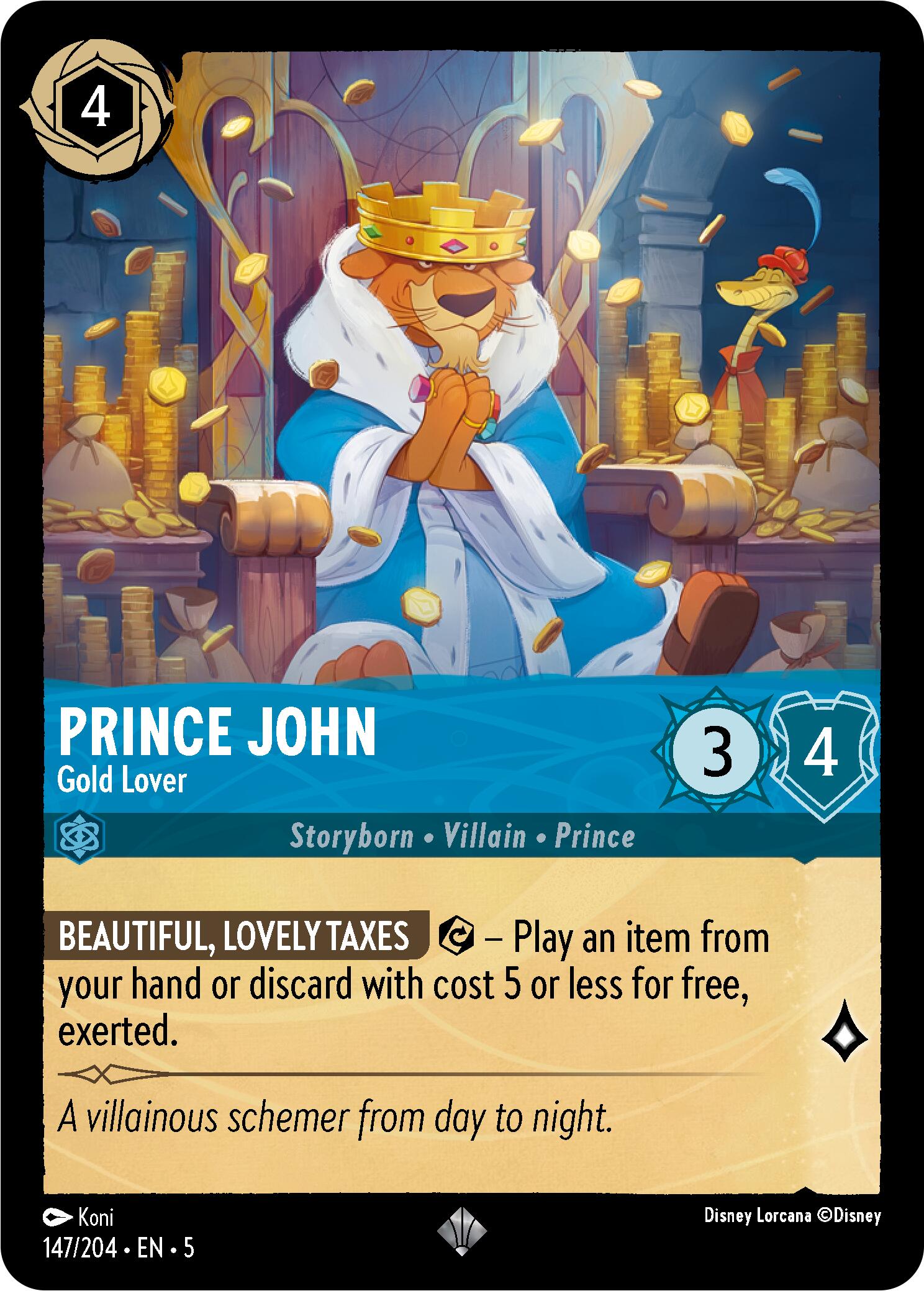Prince John - Gold Lover (147/204) [Shimmering Skies] | Red Riot Games CA