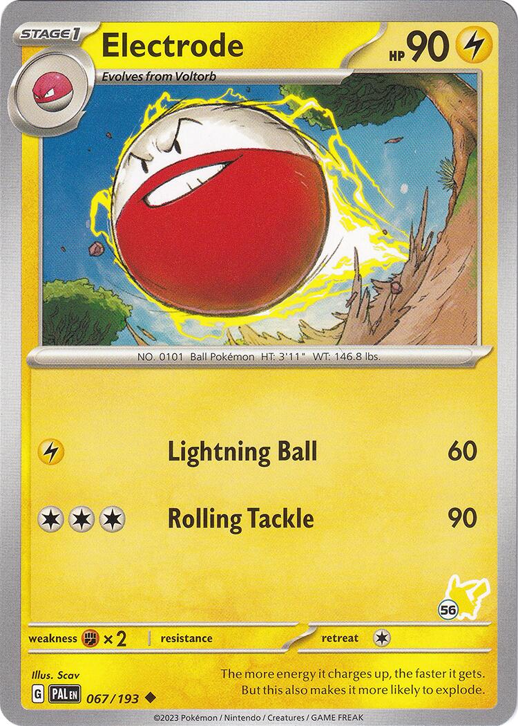 Electrode (067/193) (Pikachu Stamp #56) [Battle Academy 2024] | Red Riot Games CA