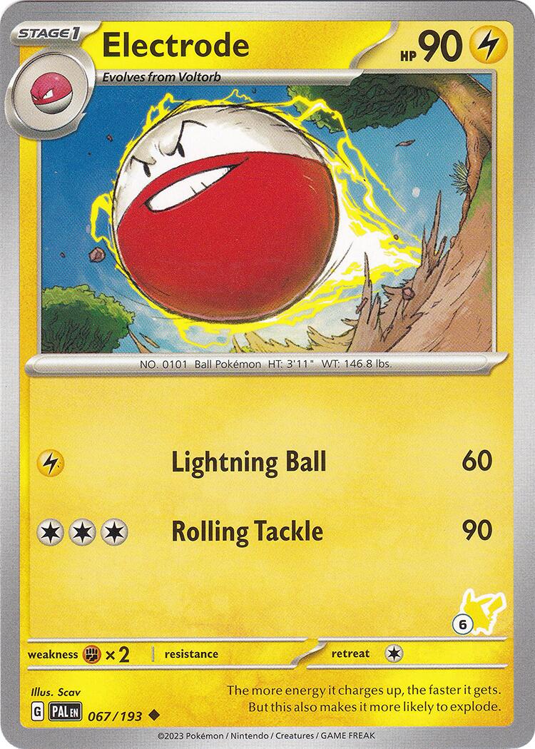 Electrode (067/193) (Pikachu Stamp #6) [Battle Academy 2024] | Red Riot Games CA