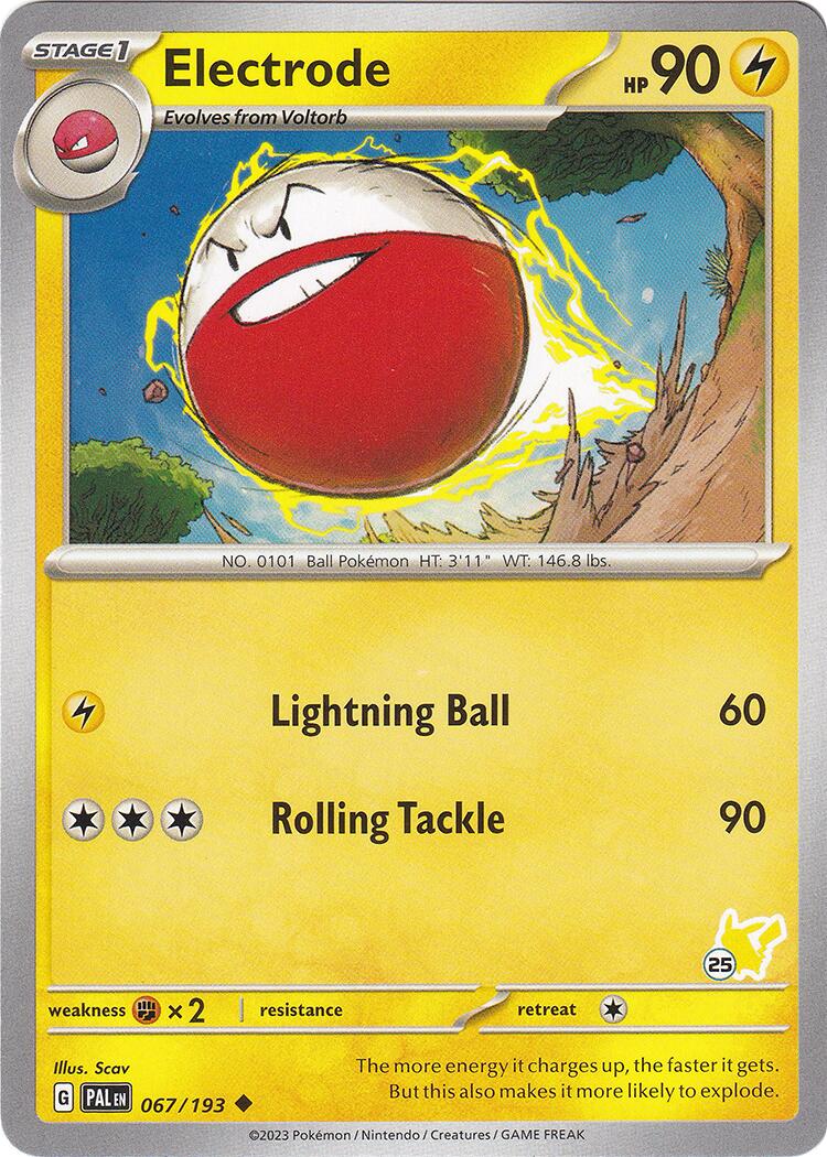 Electrode (067/193) (Pikachu Stamp #25) [Battle Academy 2024] | Red Riot Games CA