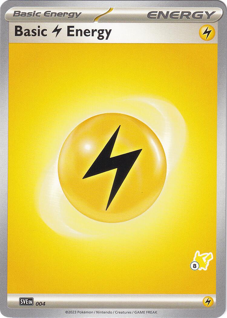 Basic Lightning Energy (004) (Pikachu Stamp #8) [Battle Academy 2024] | Red Riot Games CA