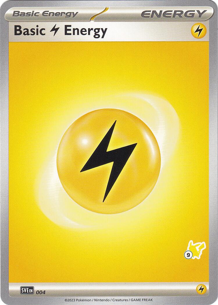 Basic Lightning Energy (004) (Pikachu Stamp #9) [Battle Academy 2024] | Red Riot Games CA