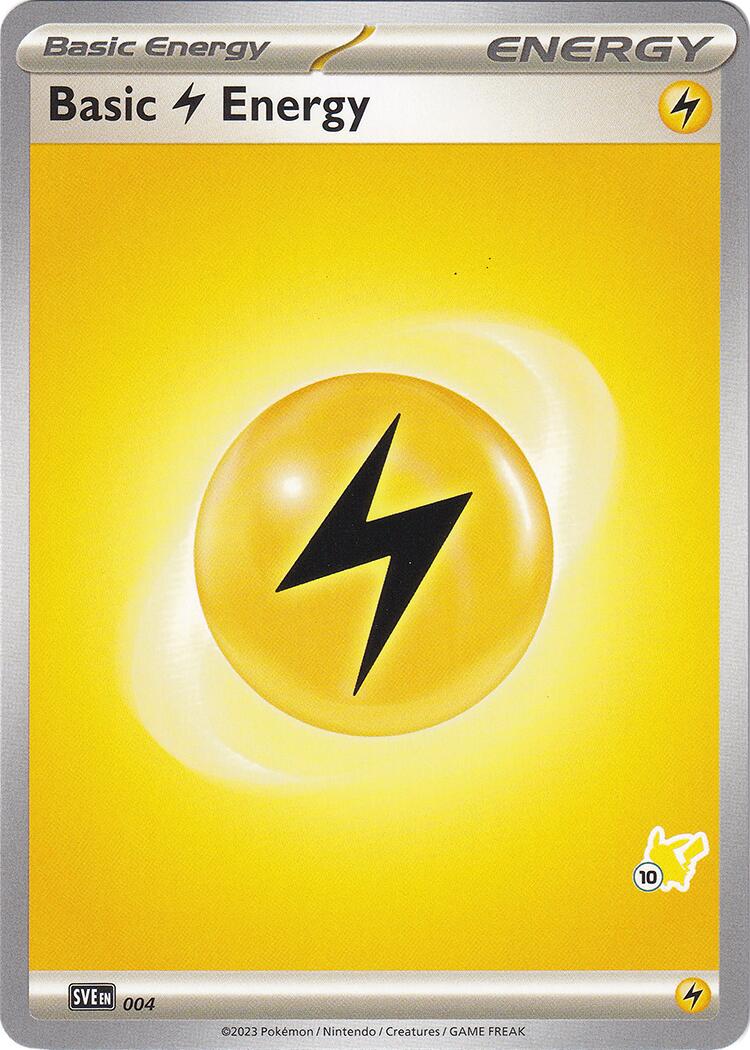 Basic Lightning Energy (004) (Pikachu Stamp #10) [Battle Academy 2024] | Red Riot Games CA