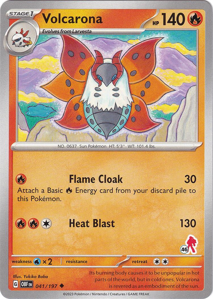 Volcarona (041/197) (Armarouge Stamp #46) [Battle Academy 2024] | Red Riot Games CA