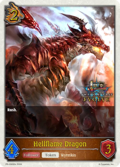 Hellflame Dragon (1st Anniversary Stamped) (PR-090EN) [Promotional Cards] | Red Riot Games CA