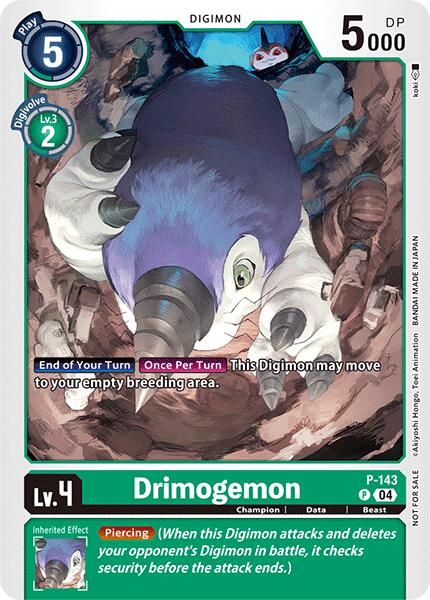 Drimogemon [P-143] (Store Tournament 2024 Jul. – Sep. Participation Pack) [Promotional Cards] | Red Riot Games CA