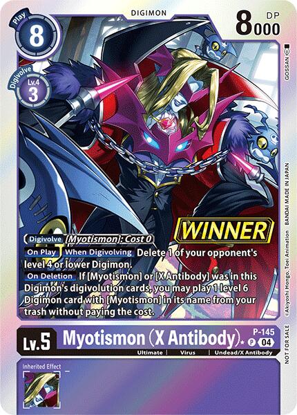 Myotismon (X Antibody) [P-145] (Store Tournament 2024 Jul. – Sep. Winner Pack) [Promotional Cards] | Red Riot Games CA