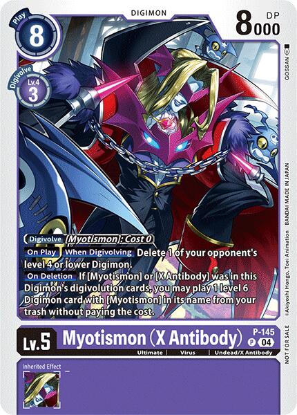 Myotismon (X Antibody) [P-145] (Store Tournament 2024 Jul. – Sep. Participation Pack) [Promotional Cards] | Red Riot Games CA