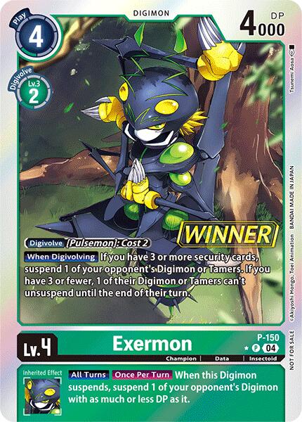 Exermon [P-150] (Store Tournament 2024 Jul. – Sep. Winner Pack) [Promotional Cards] | Red Riot Games CA