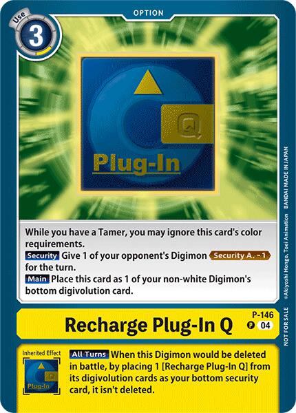 Recharge Plug-In Q [P-146] (Store Tournament 2024 Jul. – Sep. Participation Pack) [Promotional Cards] | Red Riot Games CA