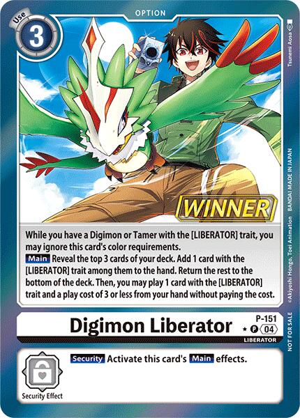 Digimon Liberator [P-151] (Store Tournament 2024 Jul. – Sep. Winner Pack) [Promotional Cards] | Red Riot Games CA