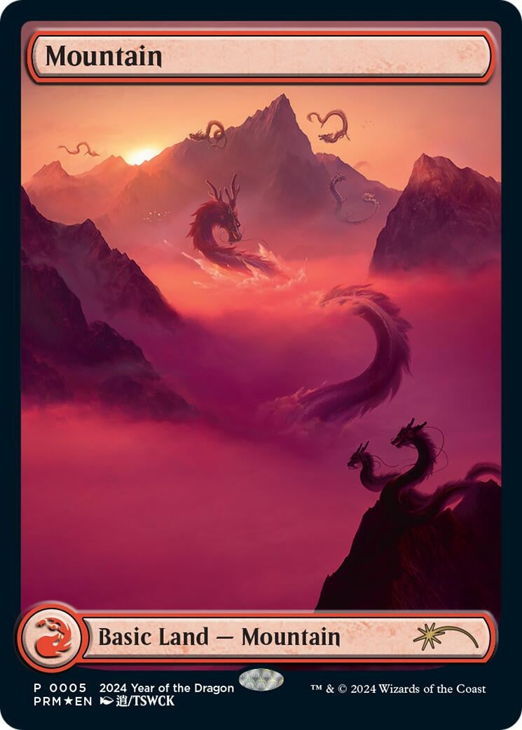 Image for Mountain (Year of the Dragon 2024) (5) [Standard Showdown Promos] - Magic: The Gathering