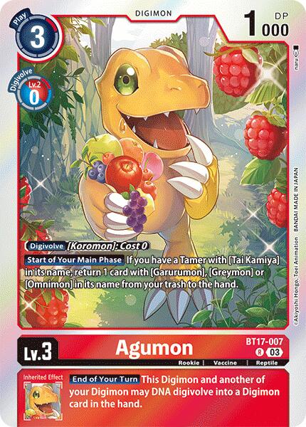 Agumon [BT17-007] [Secret Crisis] | Red Riot Games CA