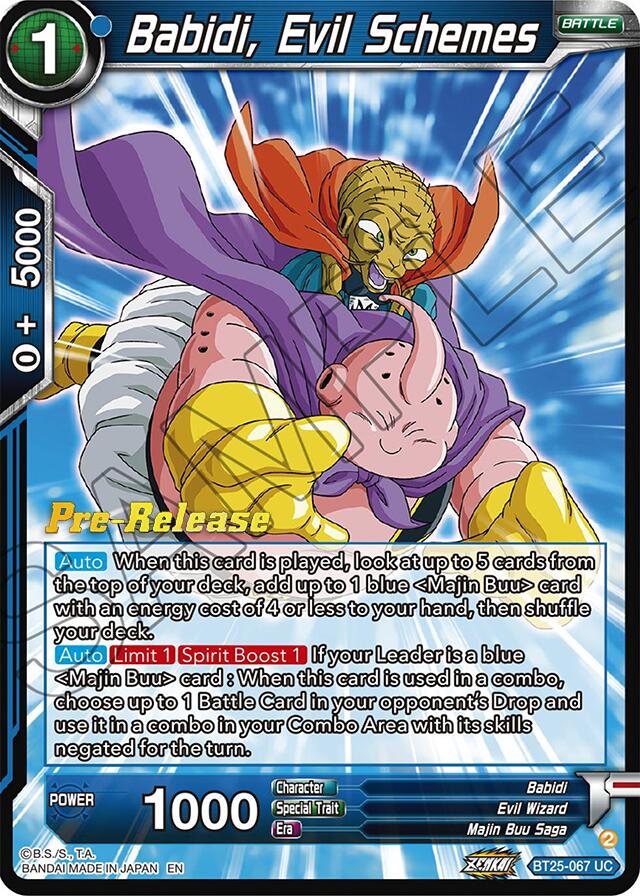 Babidi, Evil Schemes (BT25-067) [Legend of the Dragon Balls Prerelease Promos] | Red Riot Games CA