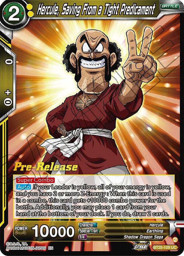 Hercule, Saving From a Tight Predicament (BT25-109) [Legend of the Dragon Balls Prerelease Promos] | Red Riot Games CA